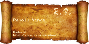 Renoiu Vince névjegykártya
